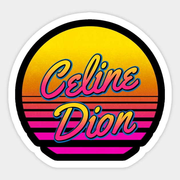 Celine Personalized Name Birthday Retro 80s Styled Gift Sticker by Jims Birds